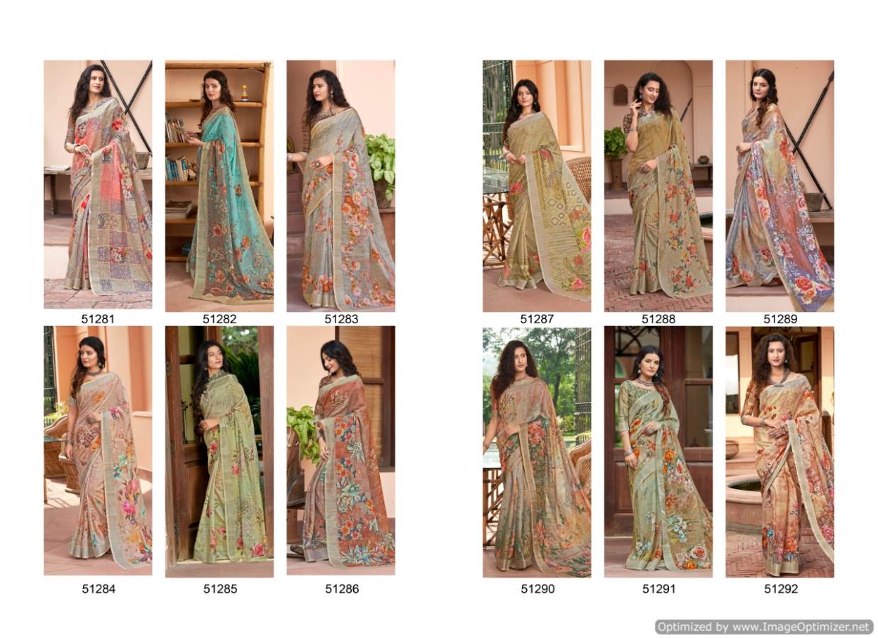 Shangrila Present Digital Linen Vol 3 Saree Catalogue