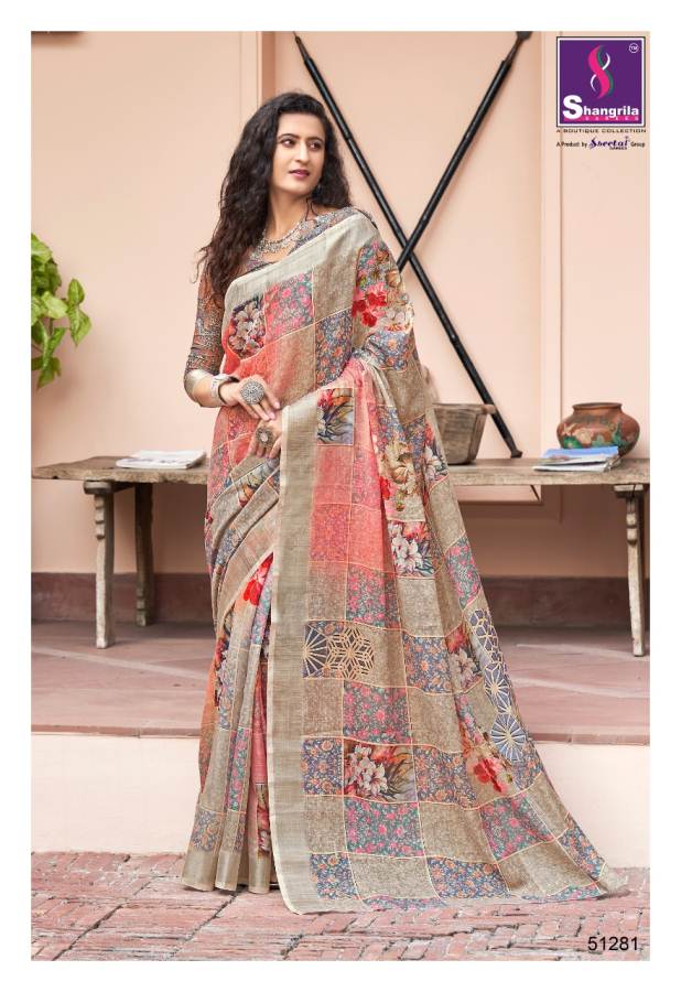 Shangrila Present Digital Linen Vol 3 Saree Catalogue