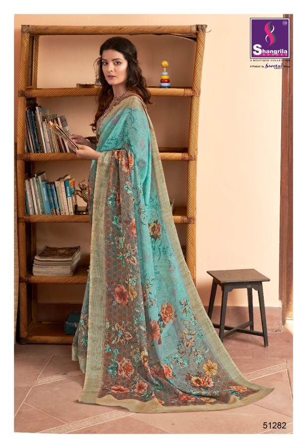 Shangrila Present Digital Linen Vol 3 Saree Catalogue