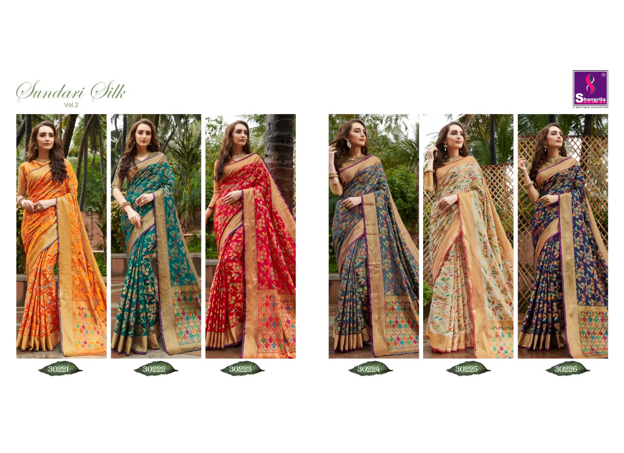 Shangrila Present Undari Silk Vol 2 Sarees Catalogue
