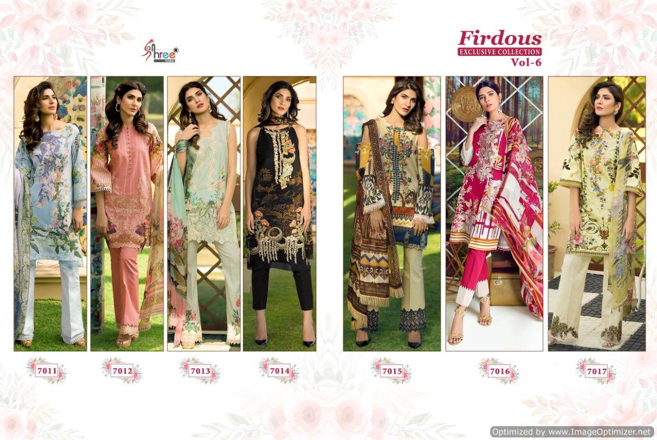 Shree Present Firdous Exclusive Collection Vol 6 Pakistani Suits
