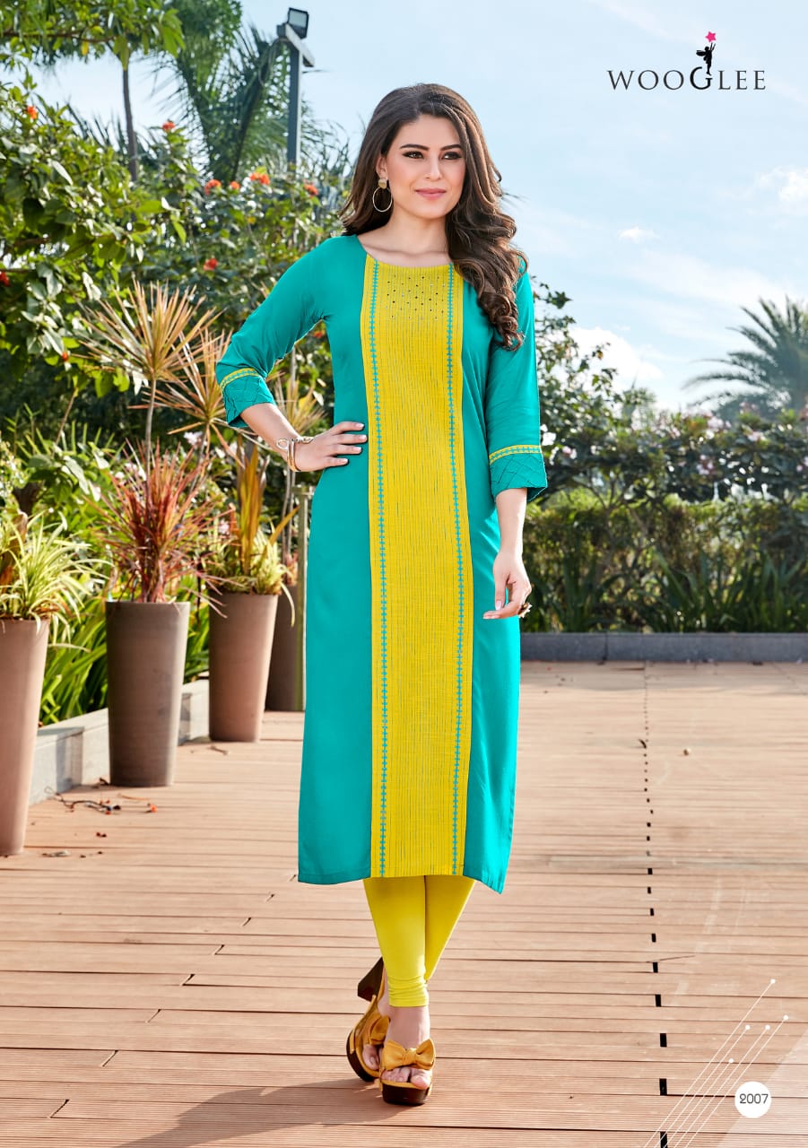 Wooglee Present Barbella Kurtis Catalogue