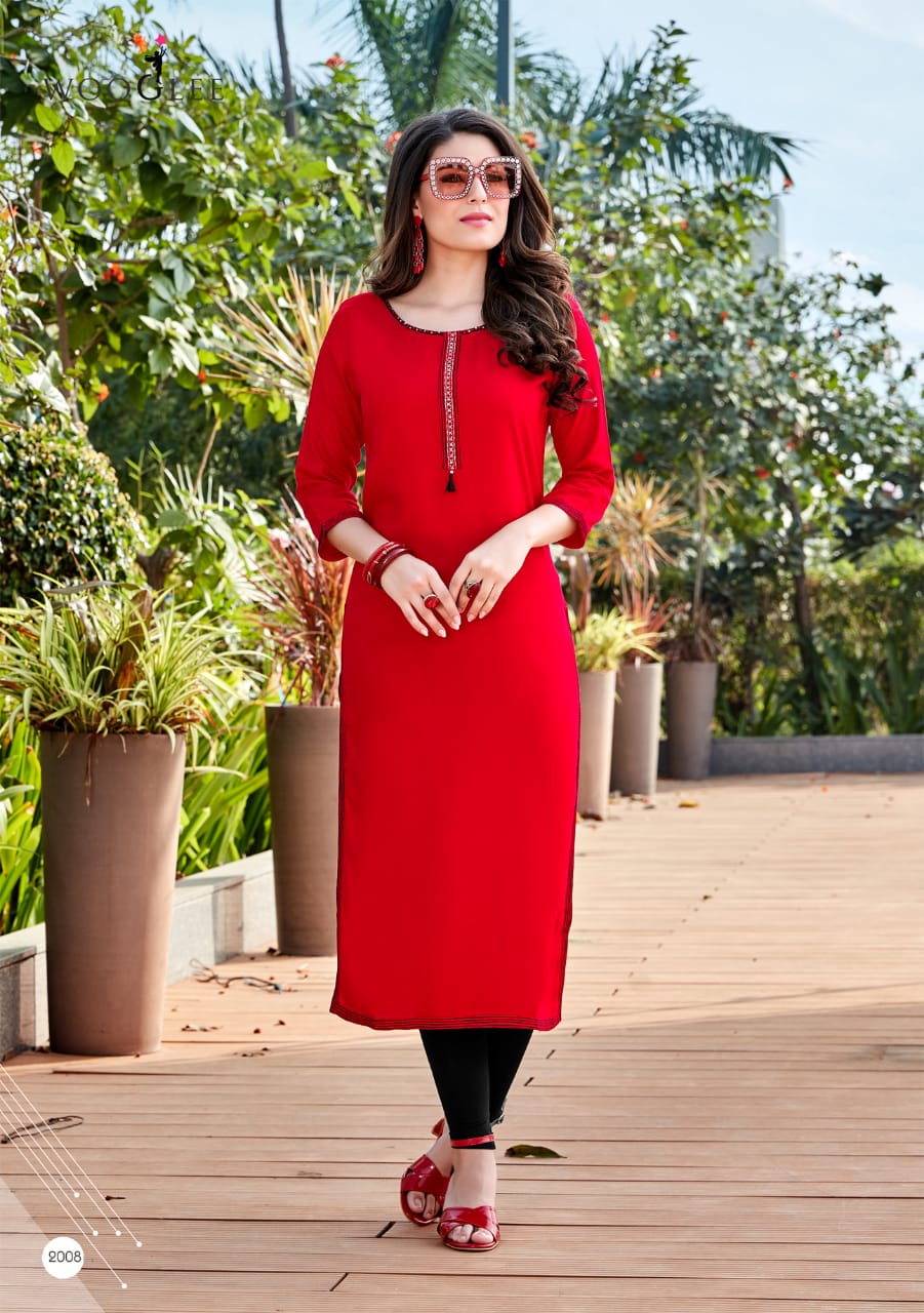 Wooglee Present Barbella Kurtis Catalogue