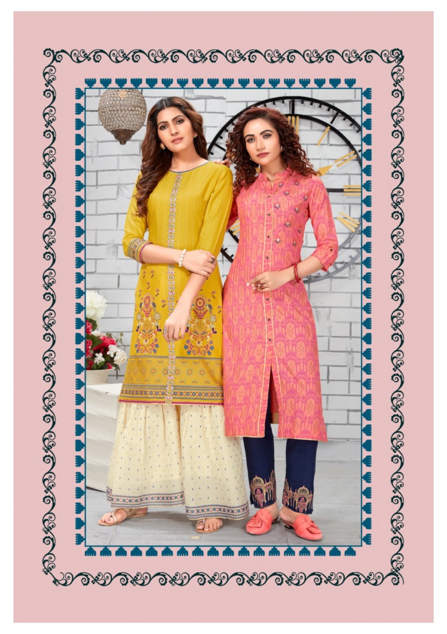 Kajal Style Present Fashion Label Vol 4 Kurtis Catalogue