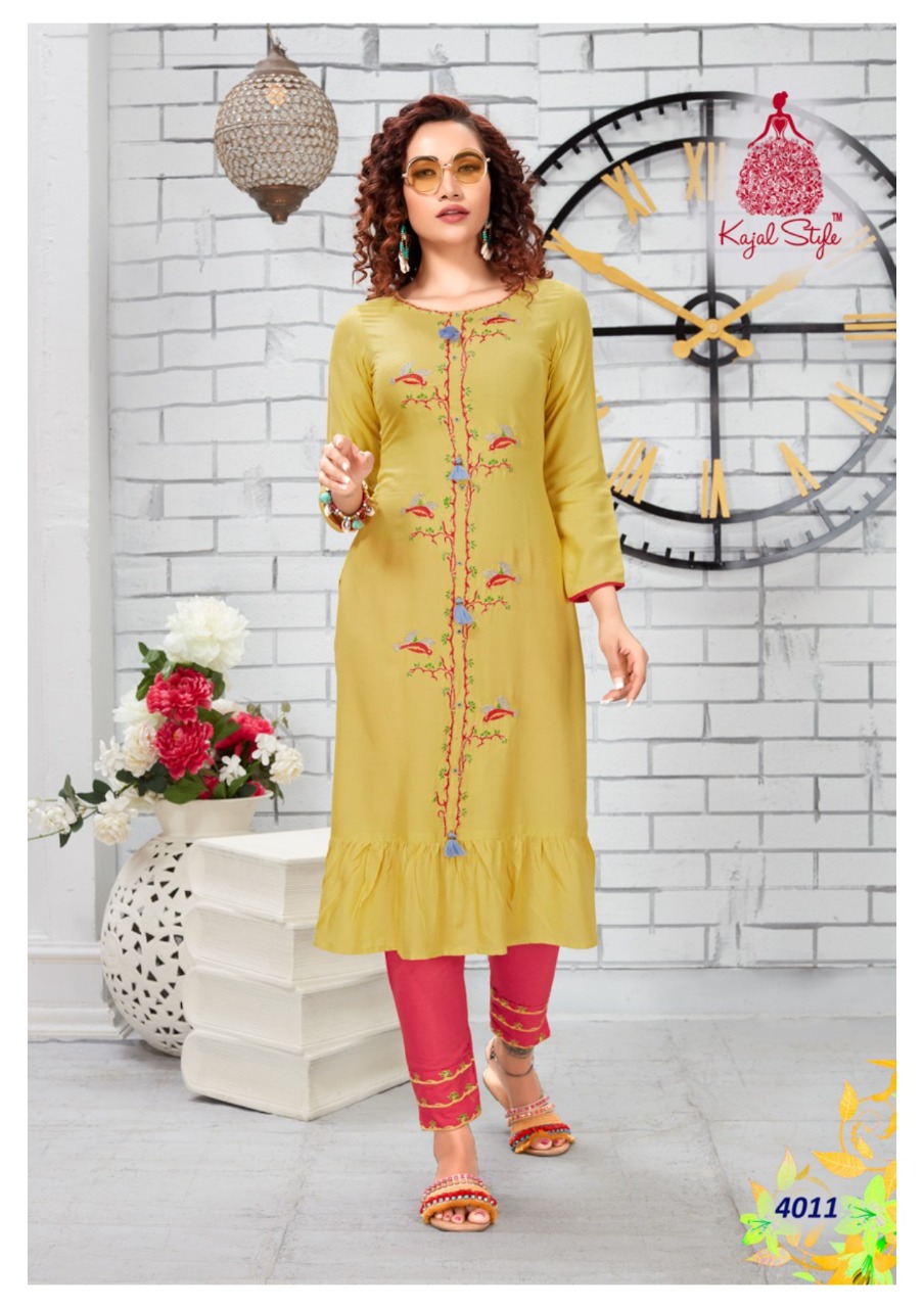 Kajal Style Present Fashion Label Vol 4 Kurtis Catalogue