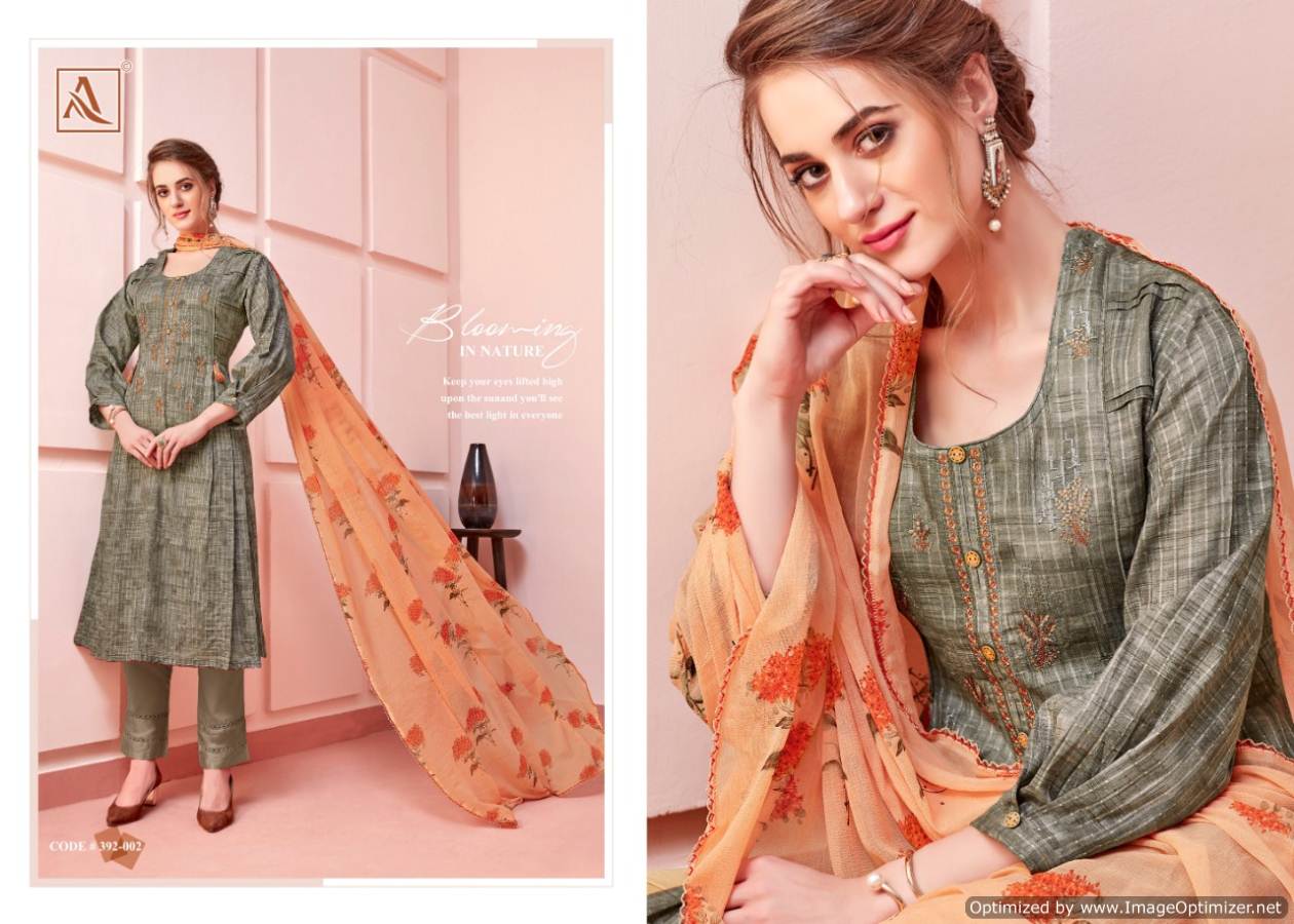 Alok Present Miraki Pure Cotton Designer Dress Material