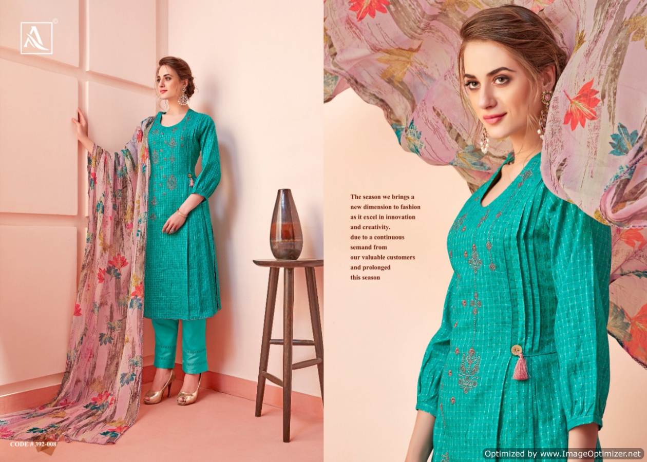 Alok Present Miraki Pure Cotton Designer Dress Material