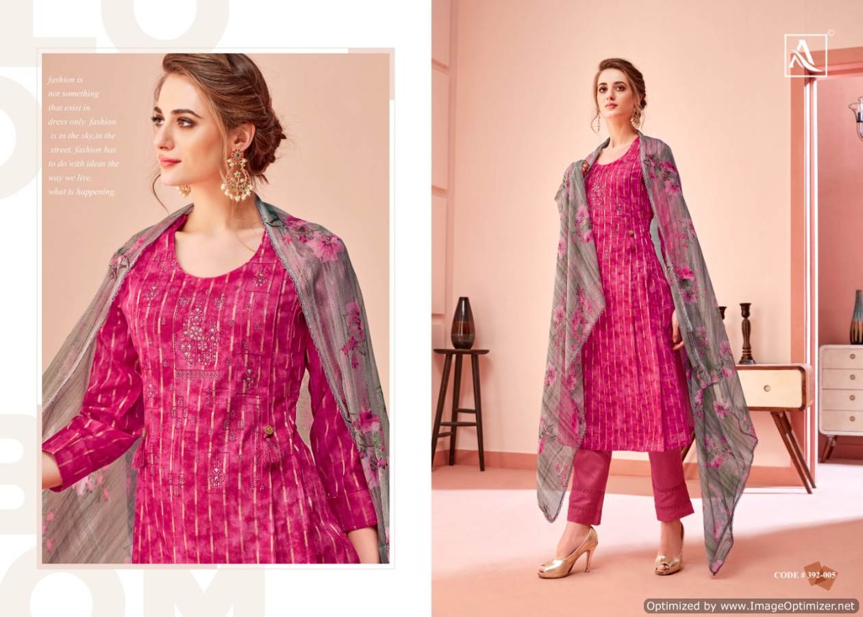 Alok Present Miraki Pure Cotton Designer Dress Material