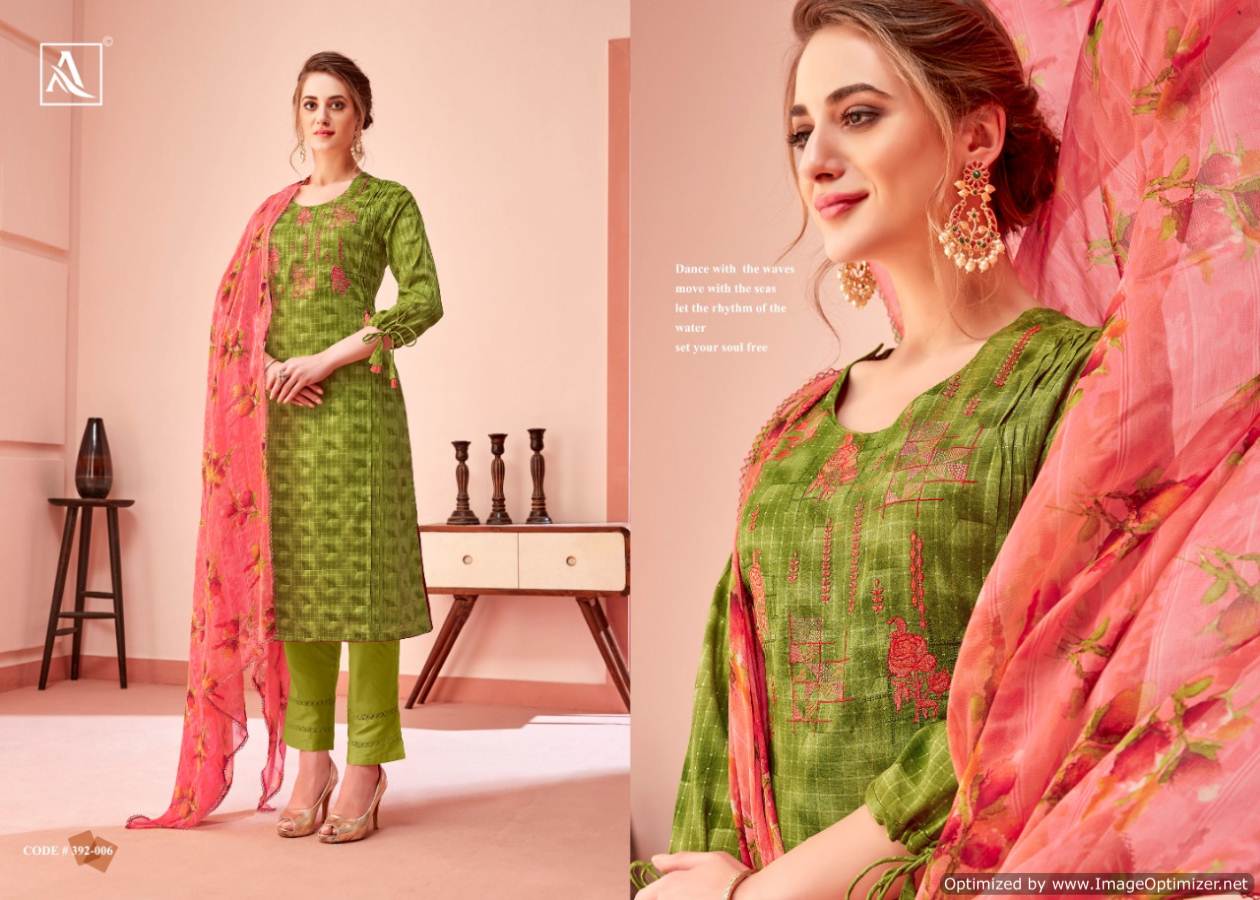 Alok Present Miraki Pure Cotton Designer Dress Material