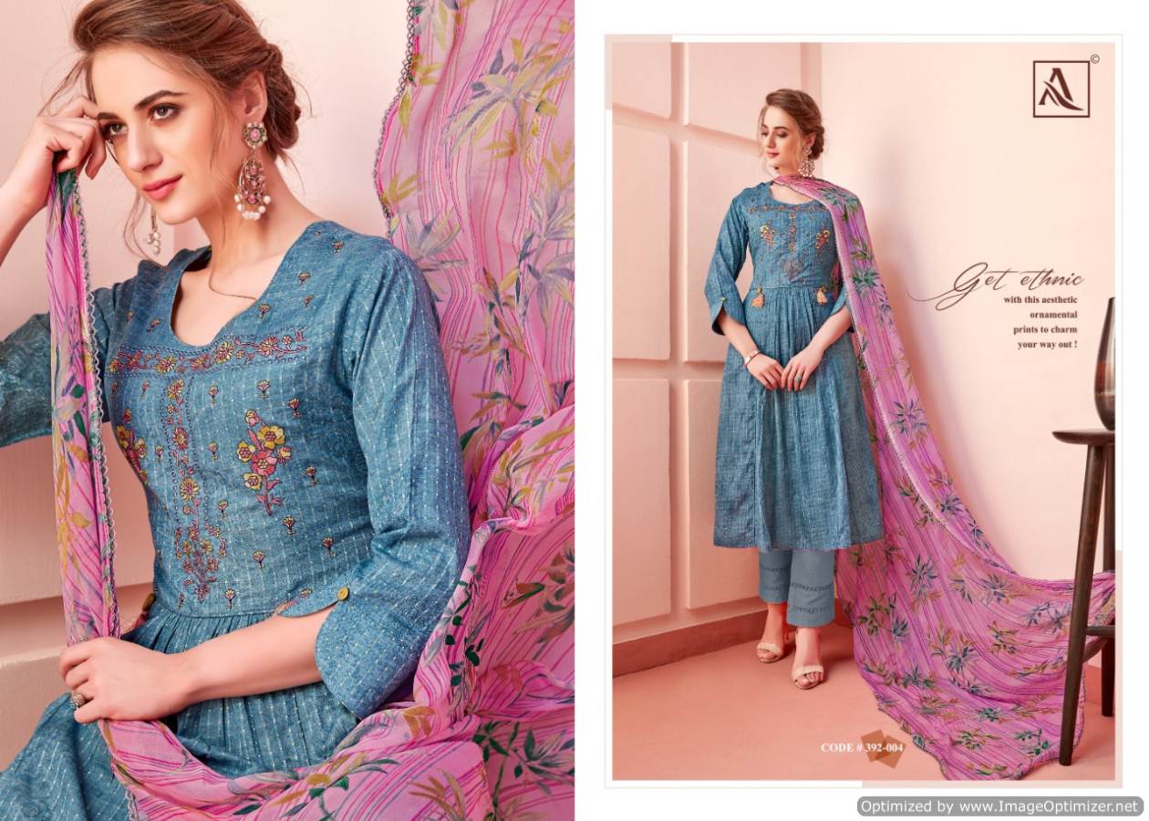 Alok Present Miraki Pure Cotton Designer Dress Material