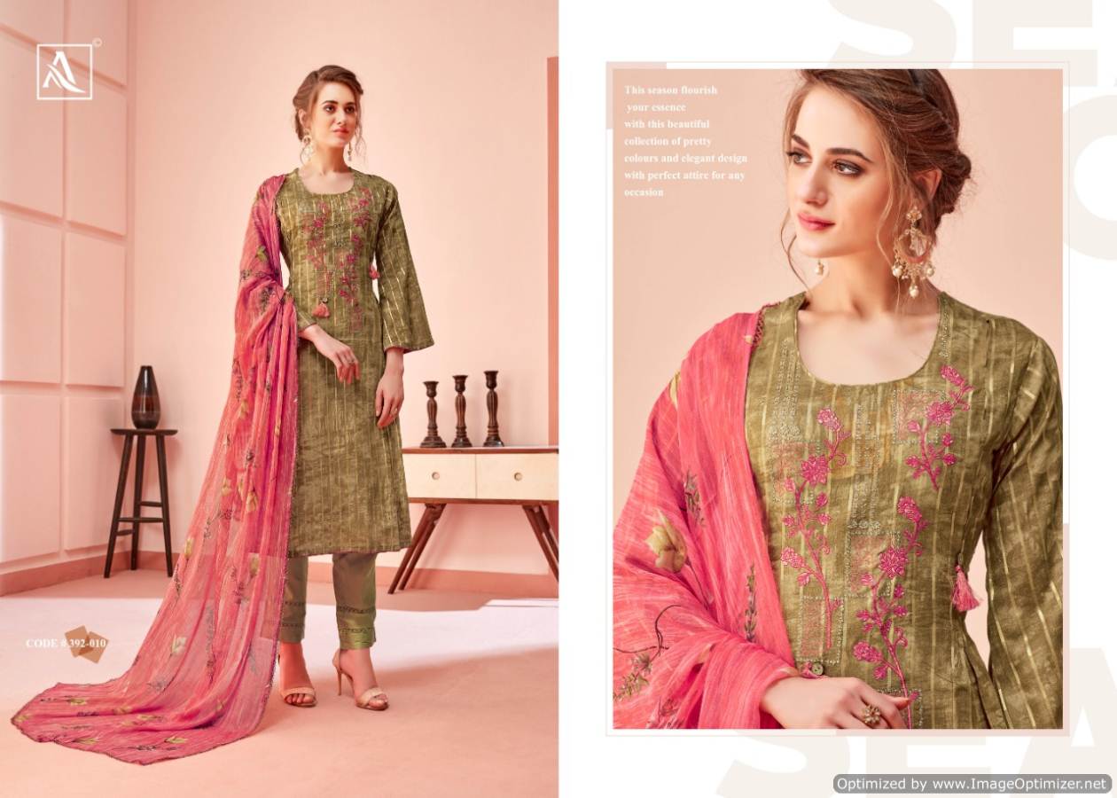Alok Present Miraki Pure Cotton Designer Dress Material