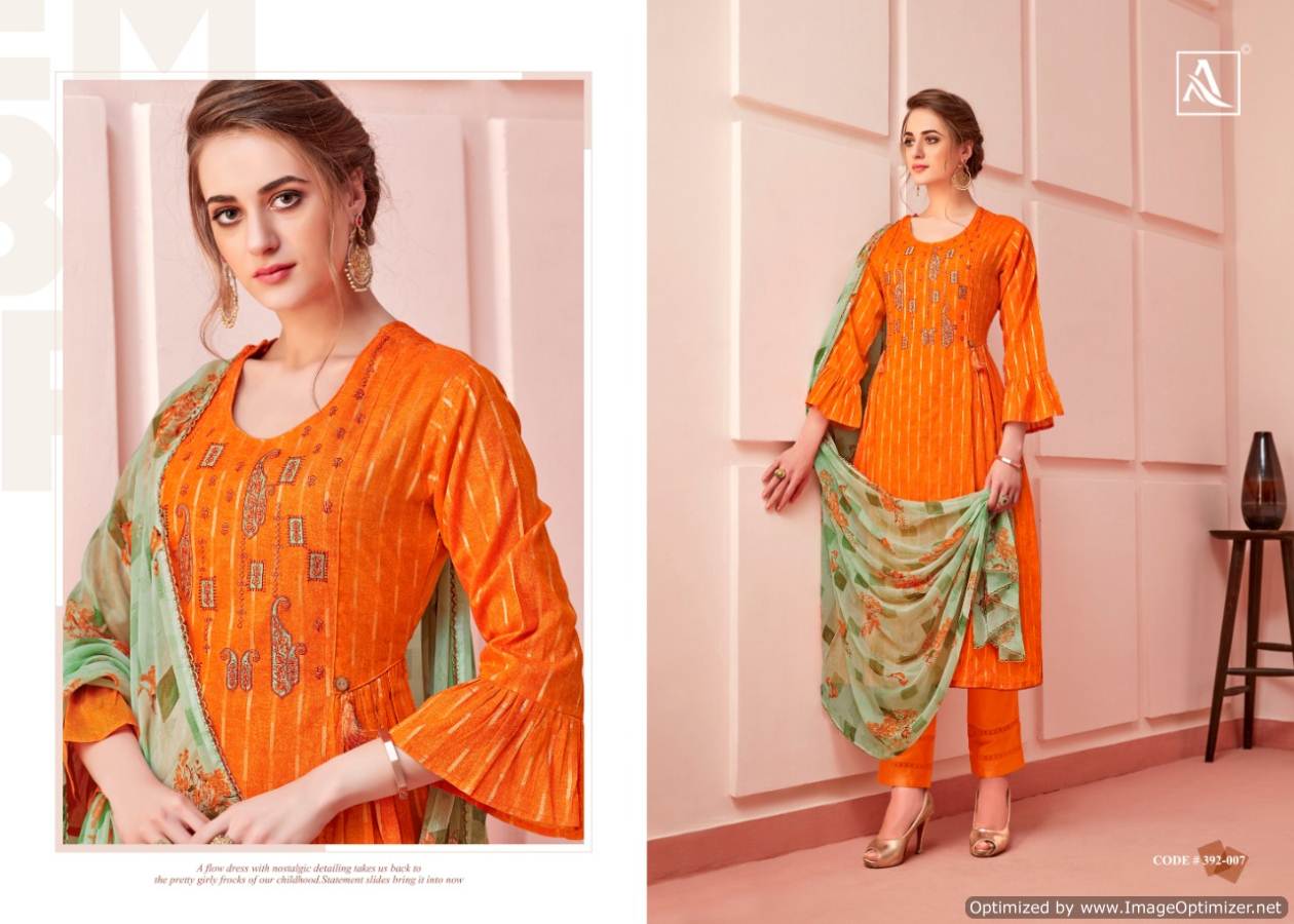 Alok Present Miraki Pure Cotton Designer Dress Material