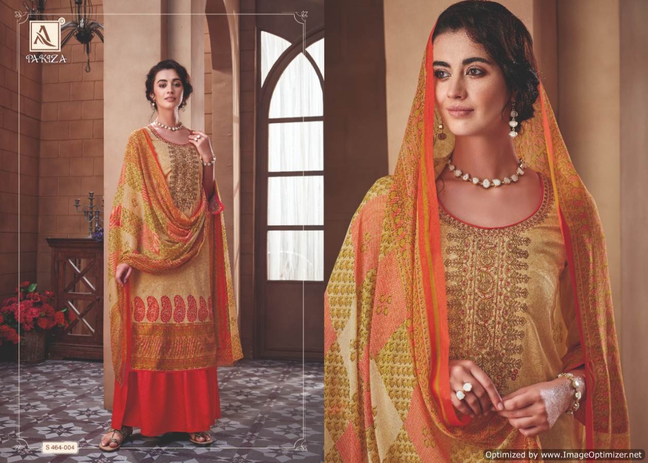 Alok Present Pakiza Pure Jam Cotton Digital Printed Dress Material