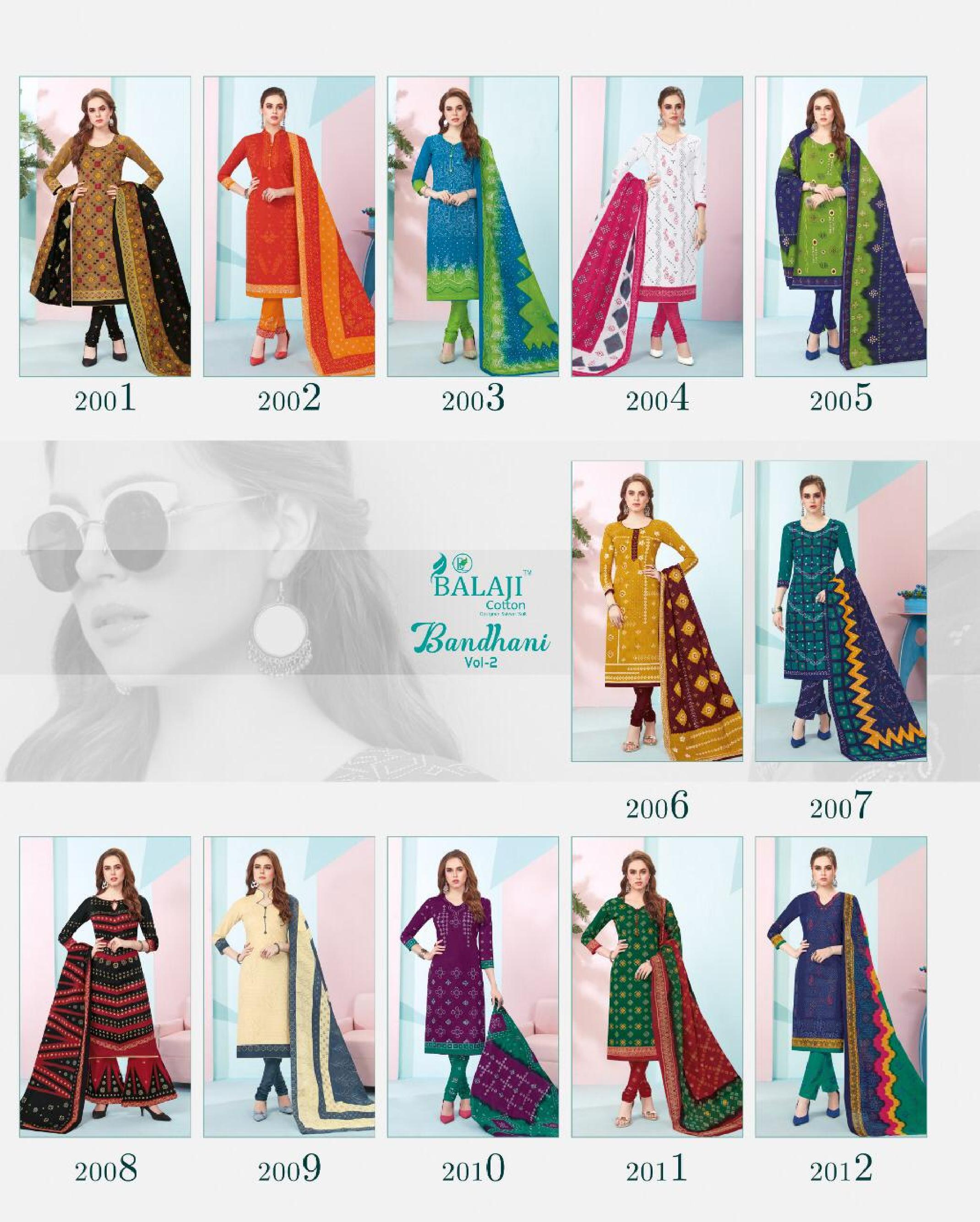 Balaji Present Bandhani Vol 2 Dress Material Catalogue
