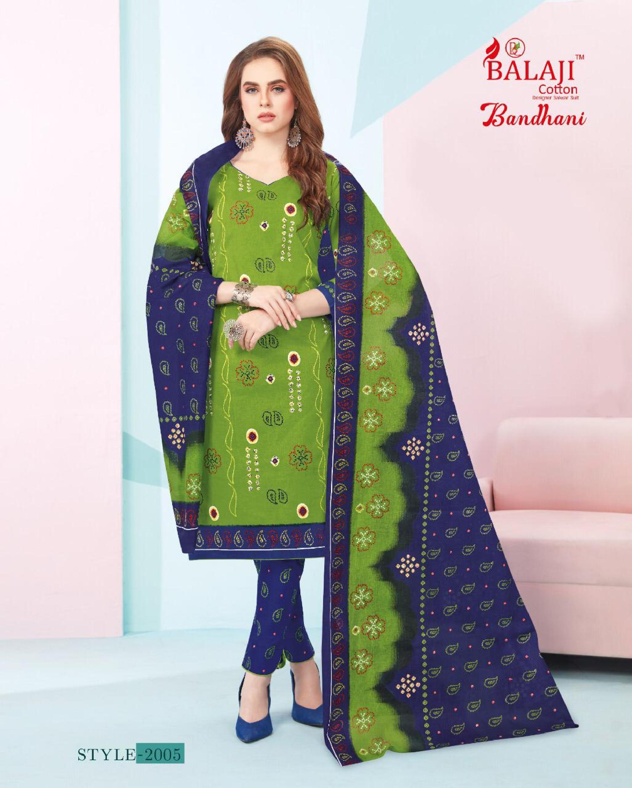 Balaji Present Bandhani Vol 2 Dress Material Catalogue