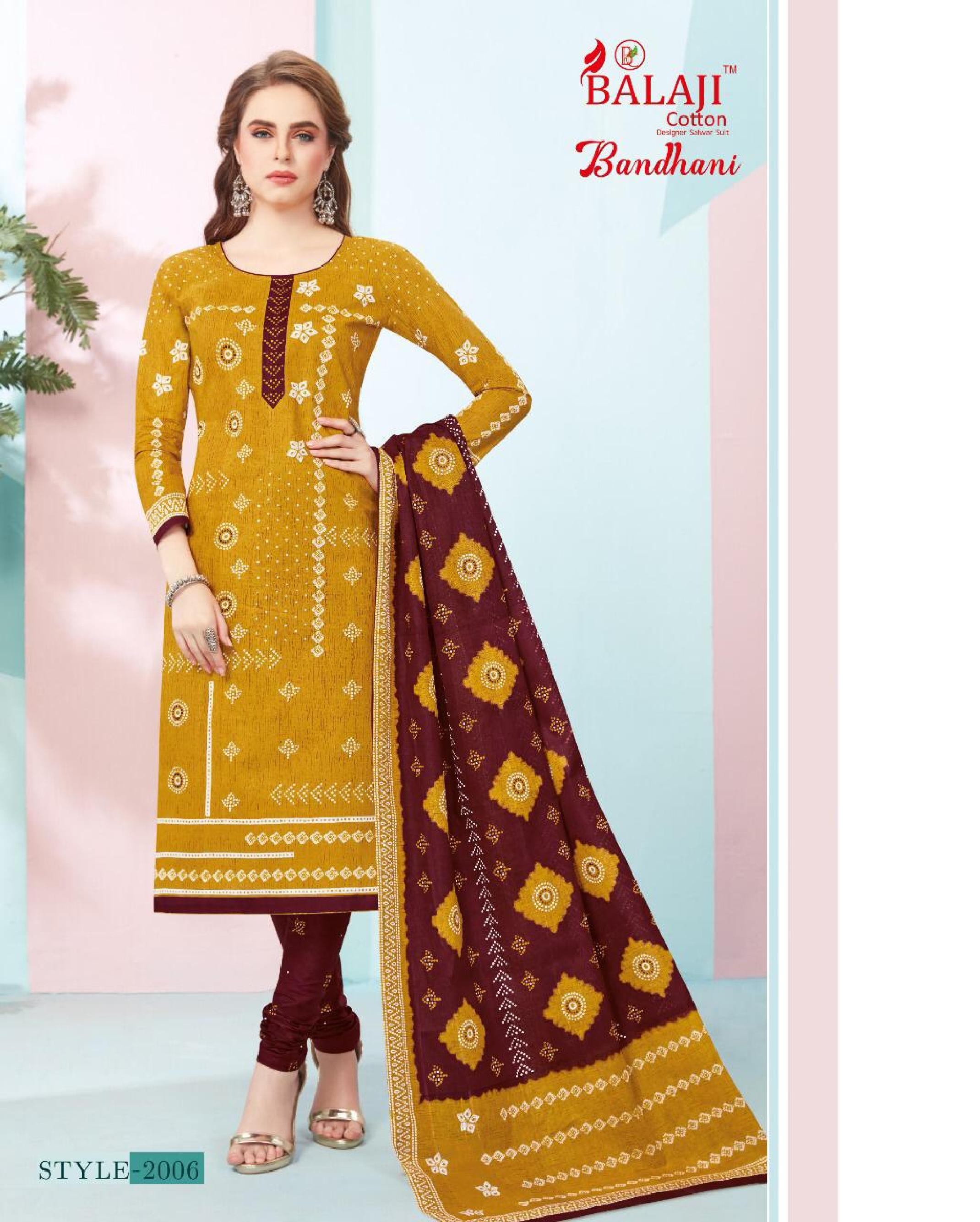 Balaji Present Bandhani Vol 2 Dress Material Catalogue