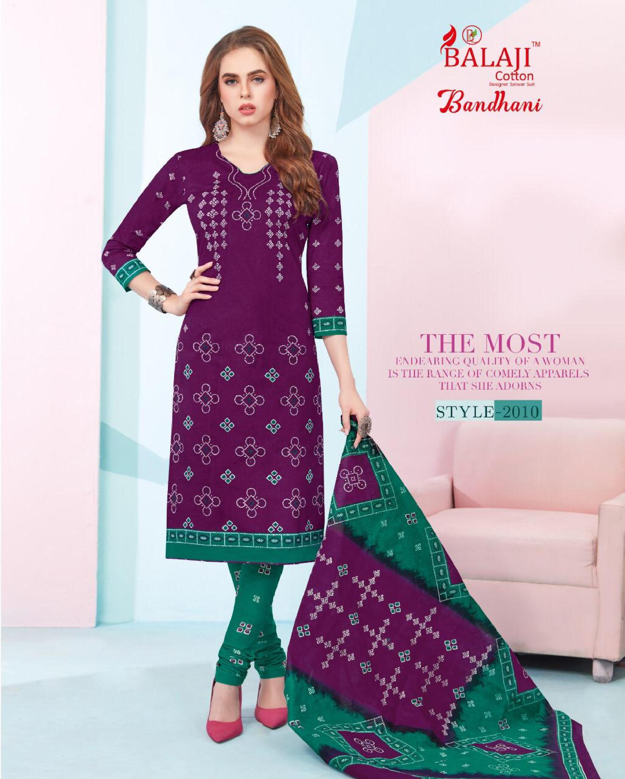 Balaji Present Bandhani Vol 2 Dress Material Catalogue