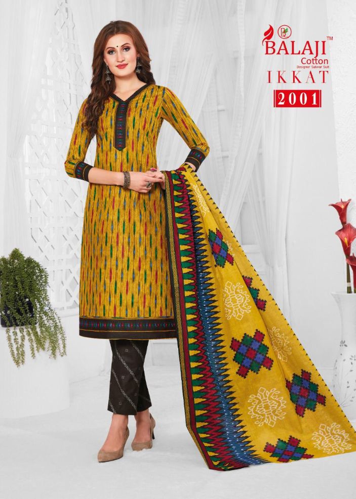 Balaji Present Ikkat Vol 2 Dress Material Collection.