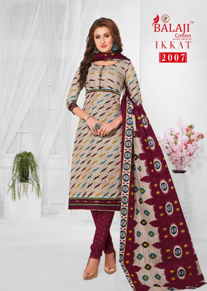 Balaji Present Ikkat Vol 2 Dress Material Collection.