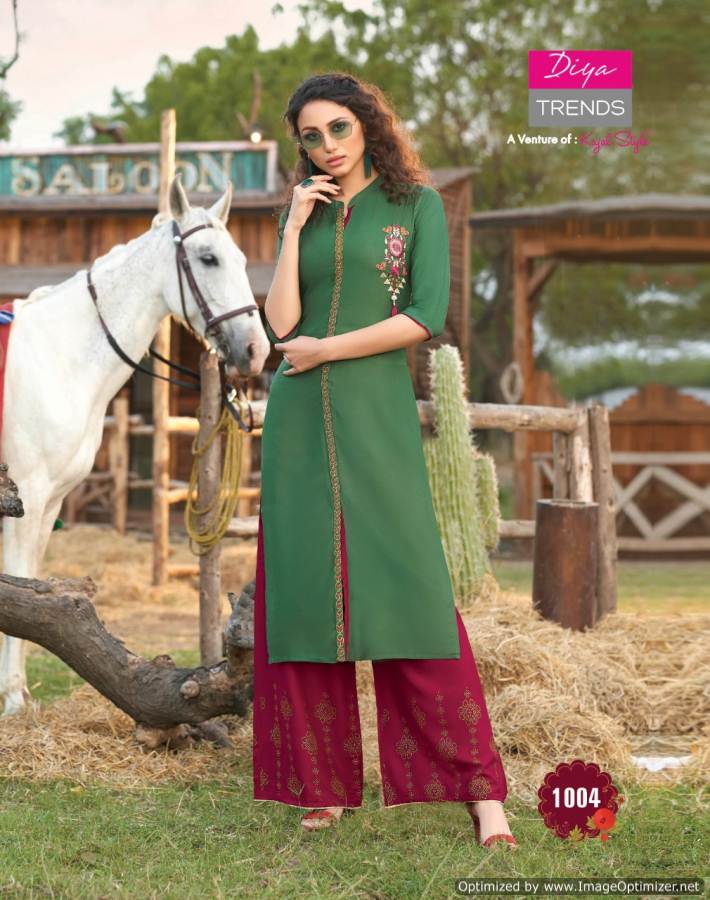 Diya Trends Present Fusion Vol 1 Kurti With Bottom Collection.