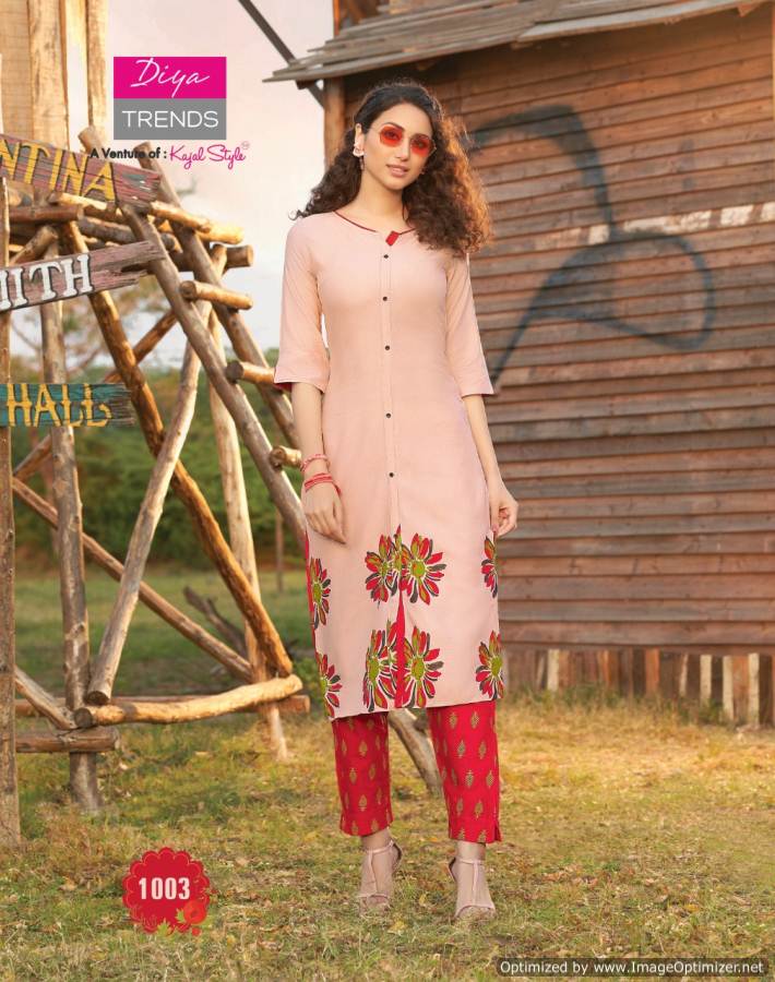 Diya Trends Present Fusion Vol 1 Kurti With Bottom Collection.