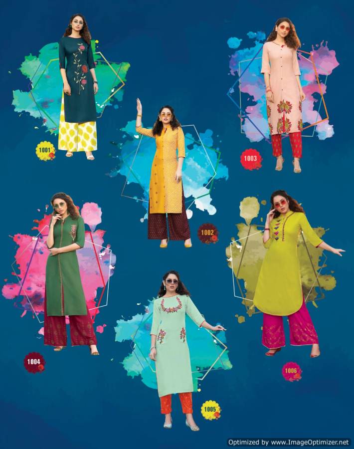 Diya Trends Present Fusion Vol 1 Kurti With Bottom Collection.