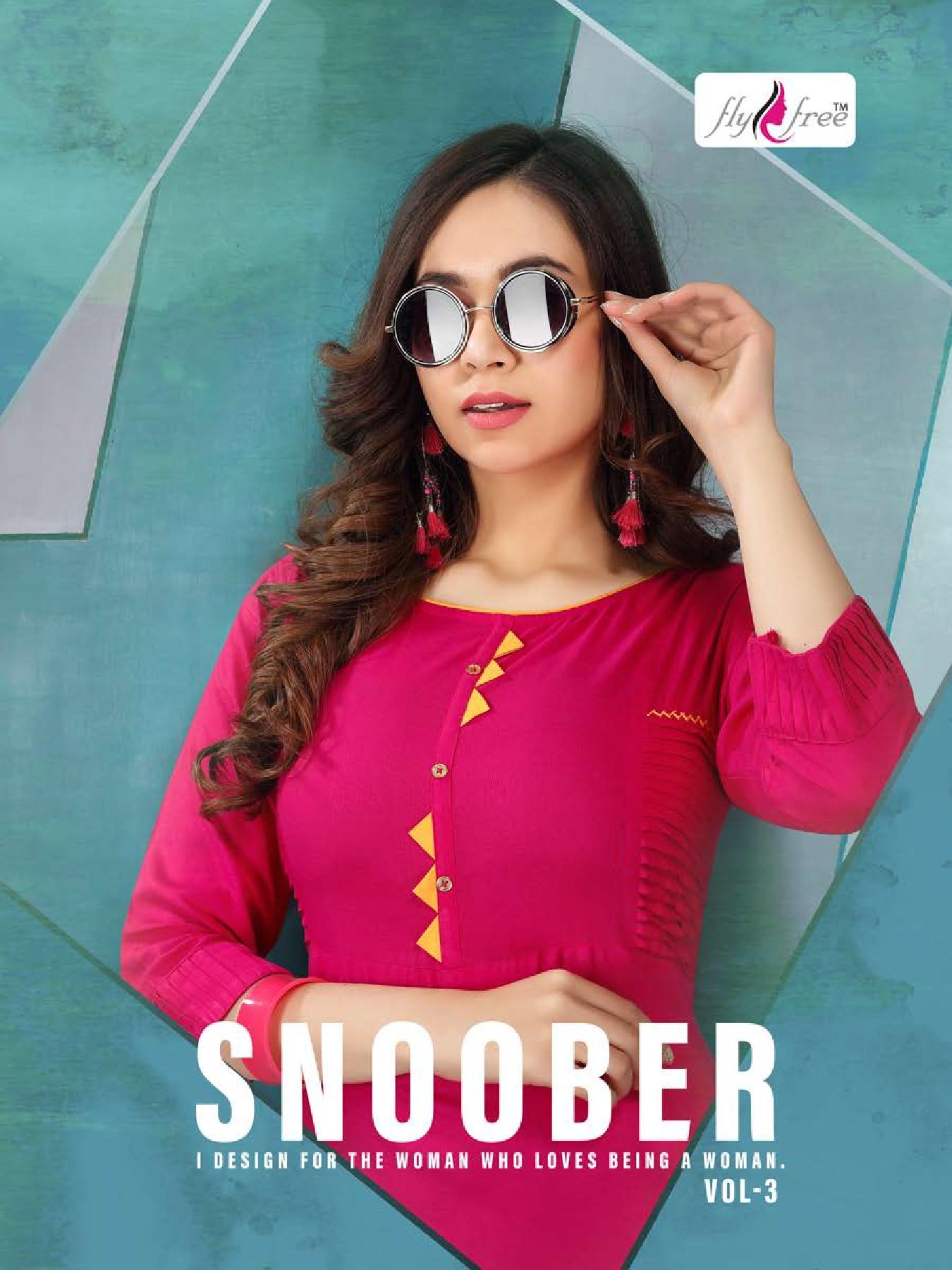 Fly Free   Present Snoober Vol  3 Running Wear Round Cut Rayon Kurti