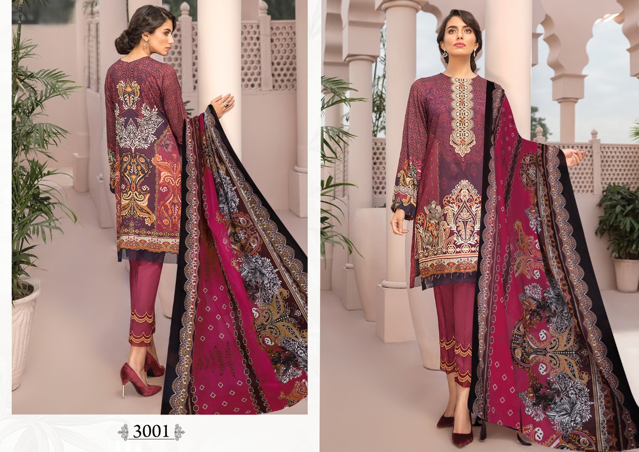 Iris Present  Karachi Cotton Vol 3 Cotton Karachi Dress Material