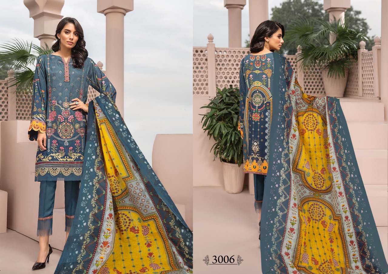 Iris Present  Karachi Cotton Vol 3 Cotton Karachi Dress Material
