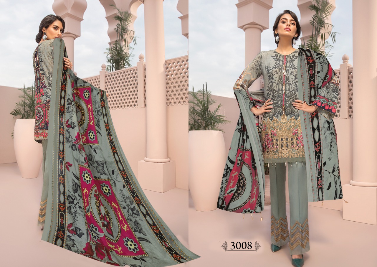 Iris Present  Karachi Cotton Vol 3 Cotton Karachi Dress Material