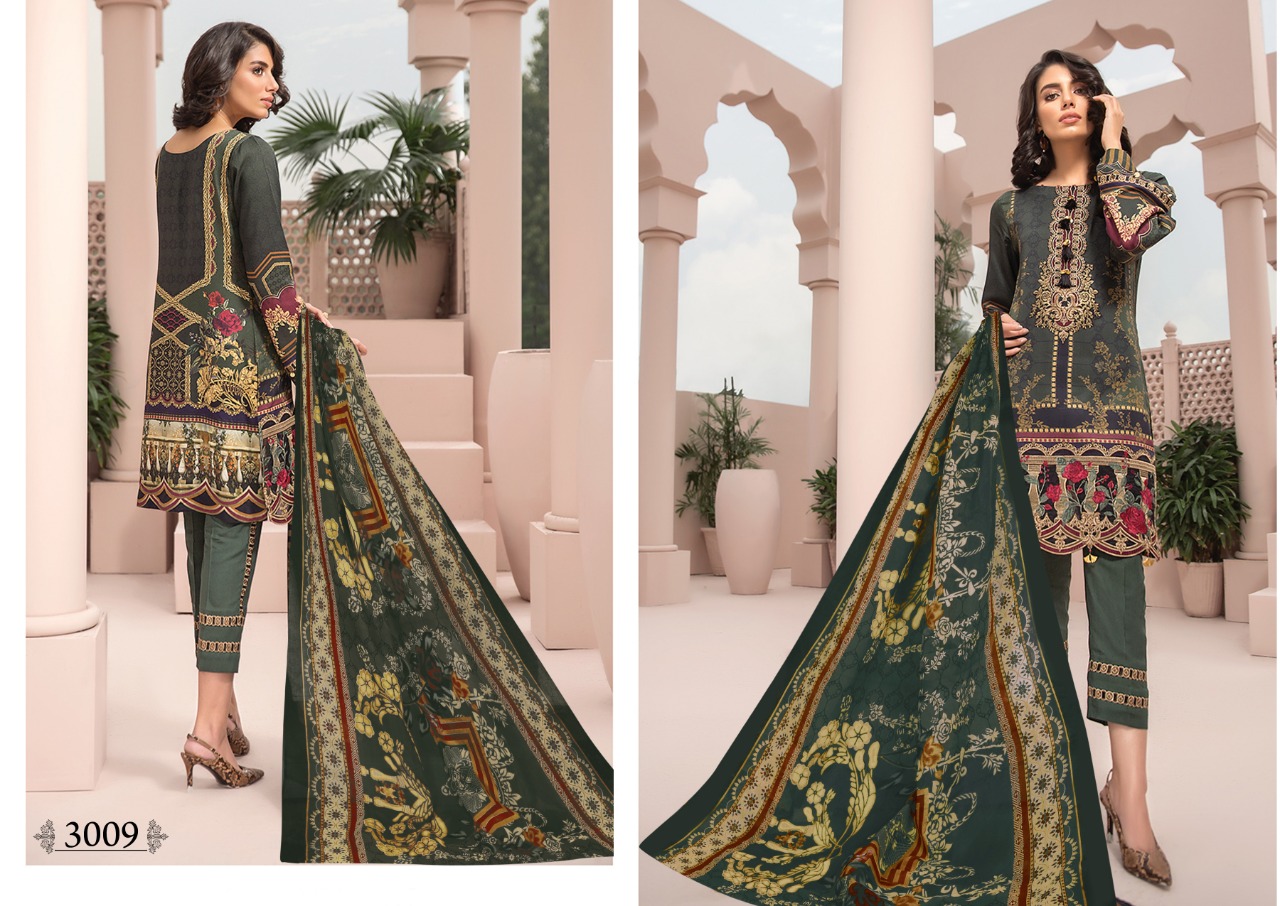 Iris Present  Karachi Cotton Vol 3 Cotton Karachi Dress Material