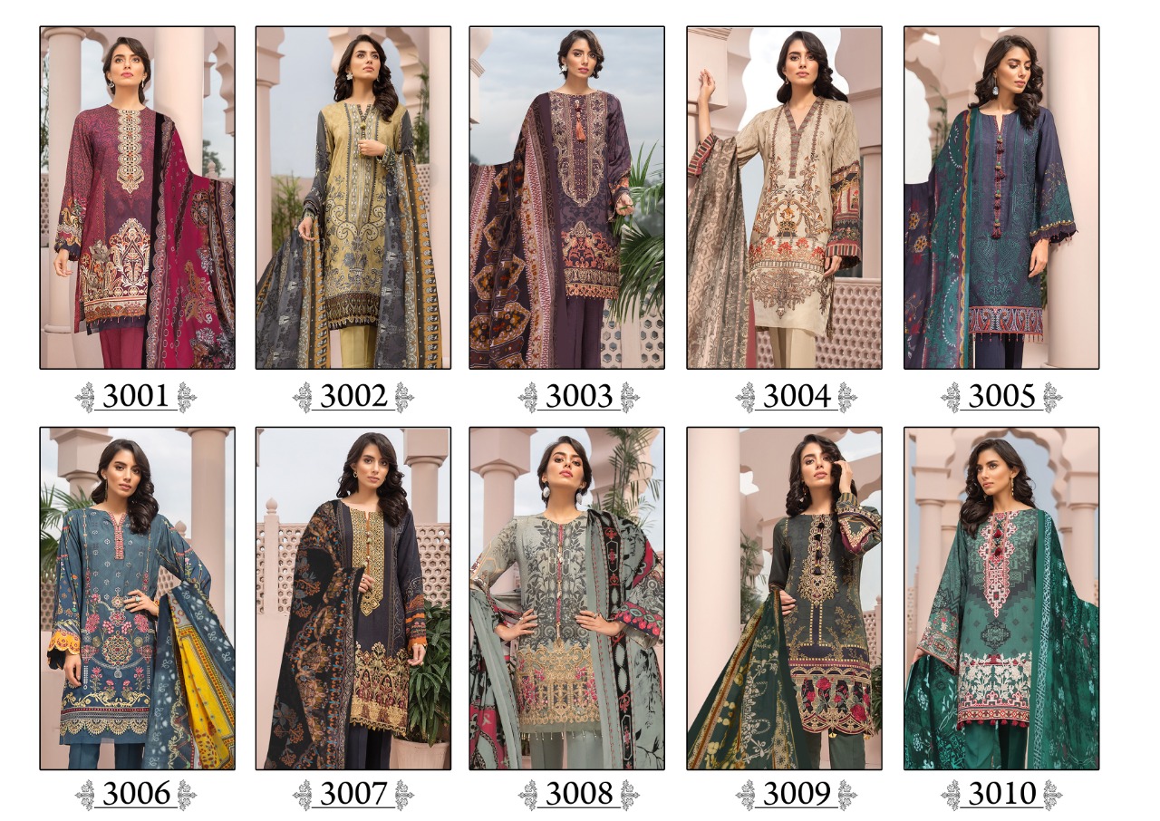 Iris Present  Karachi Cotton Vol 3 Cotton Karachi Dress Material