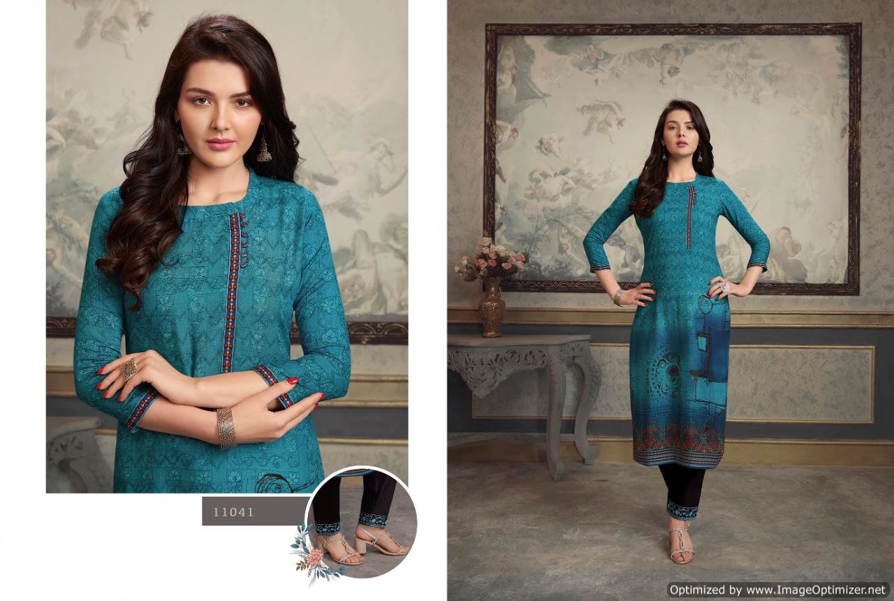 Kalaroop Present Lotus Look Kurti With Pant Collection.