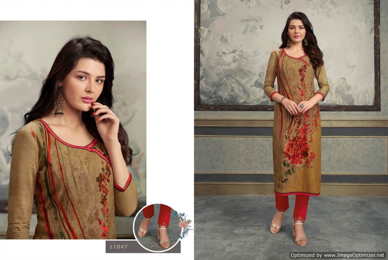 Kalaroop Present Lotus Look Kurti With Pant Collection.