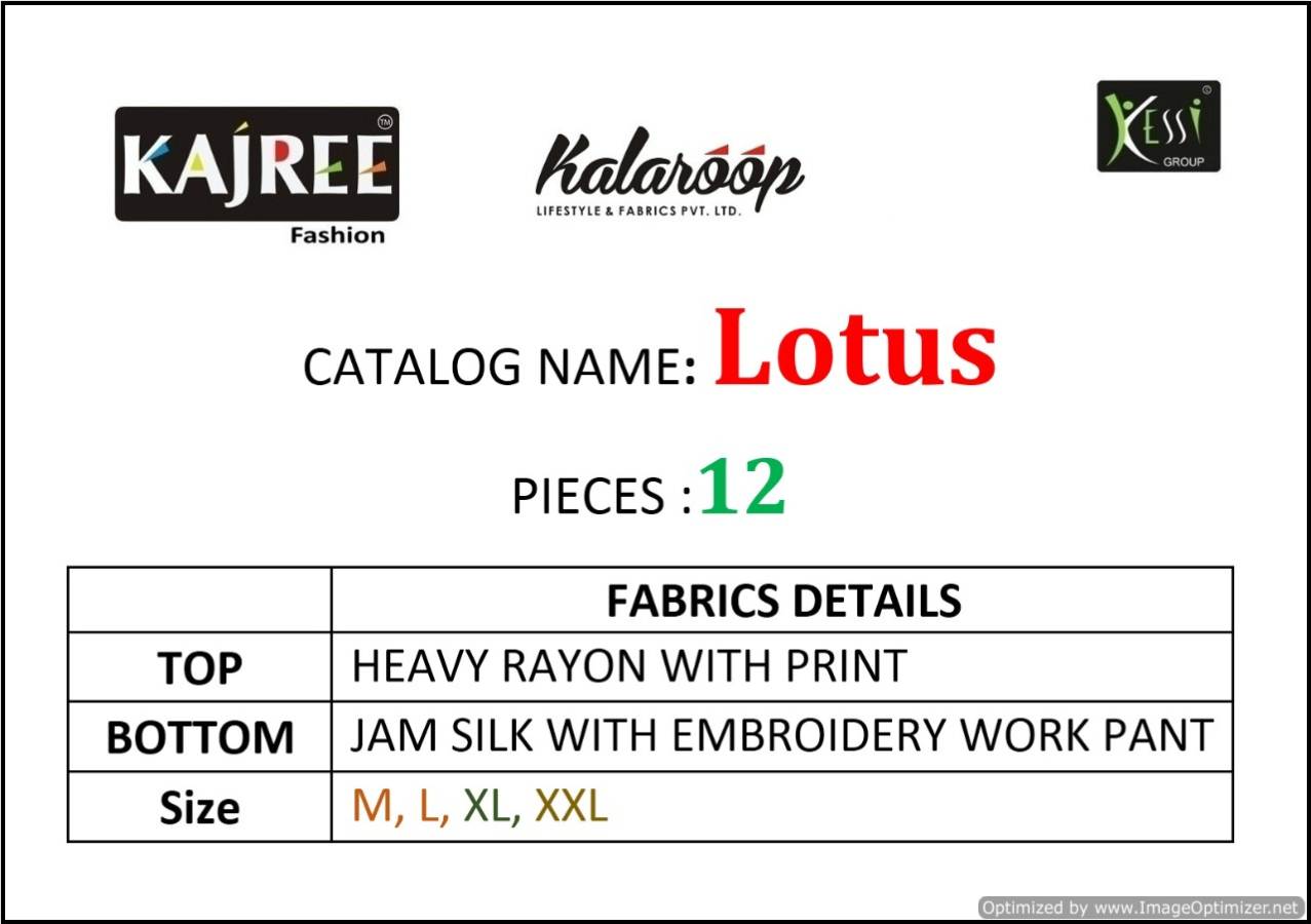 Kalaroop Present Lotus Look Kurti With Pant Collection.
