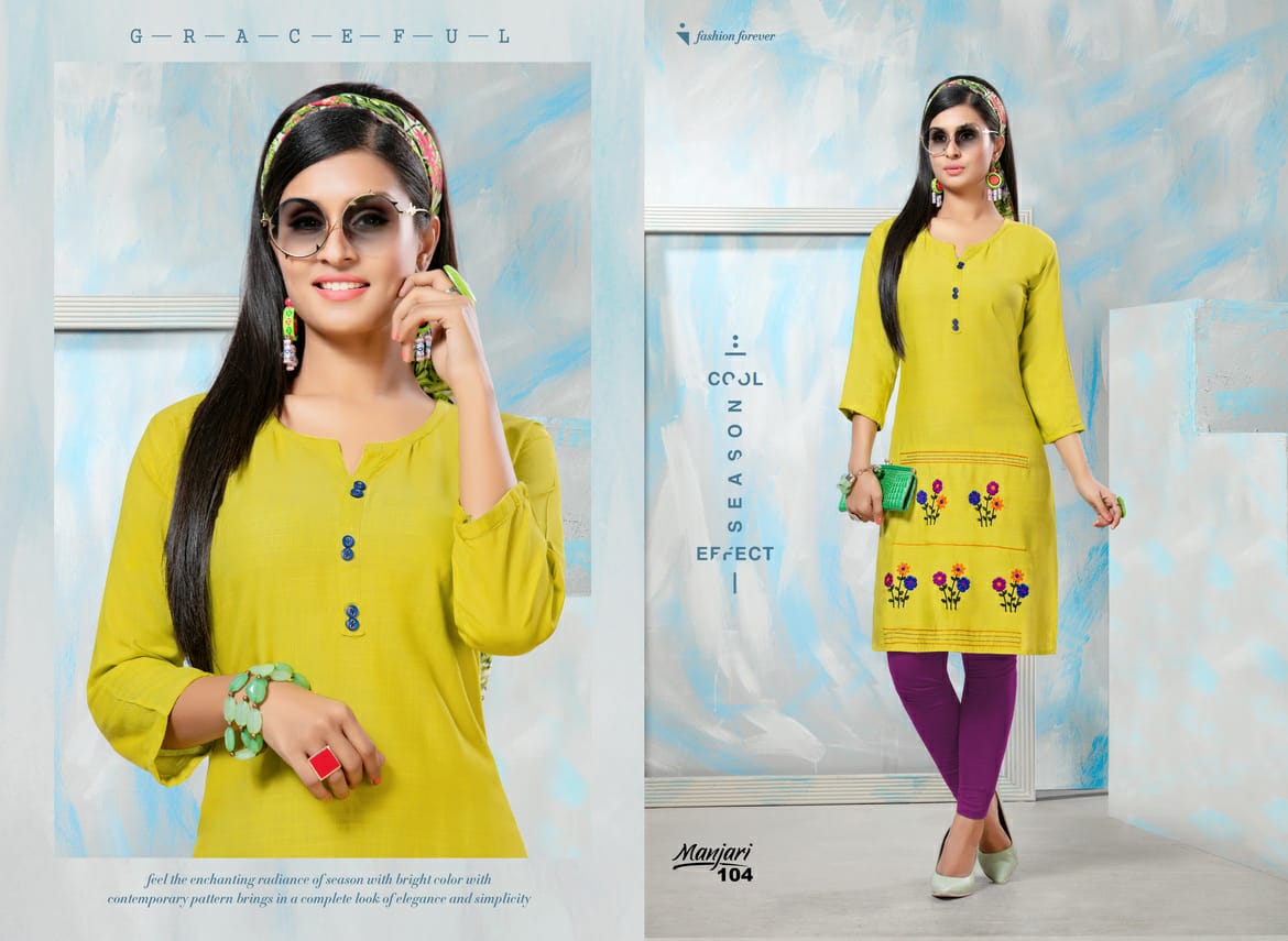 Manjari Casual Wear Kurtis Catalogue