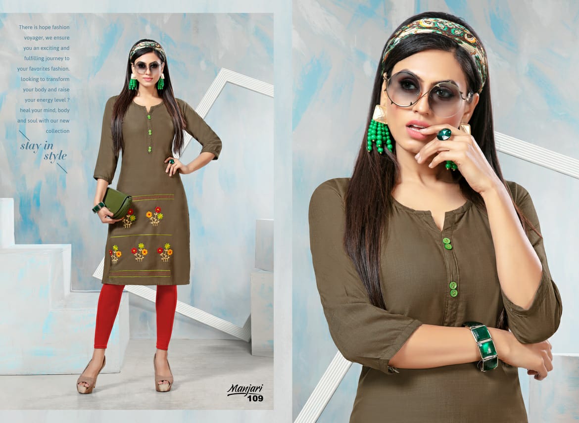 Manjari Casual Wear Kurtis Catalogue