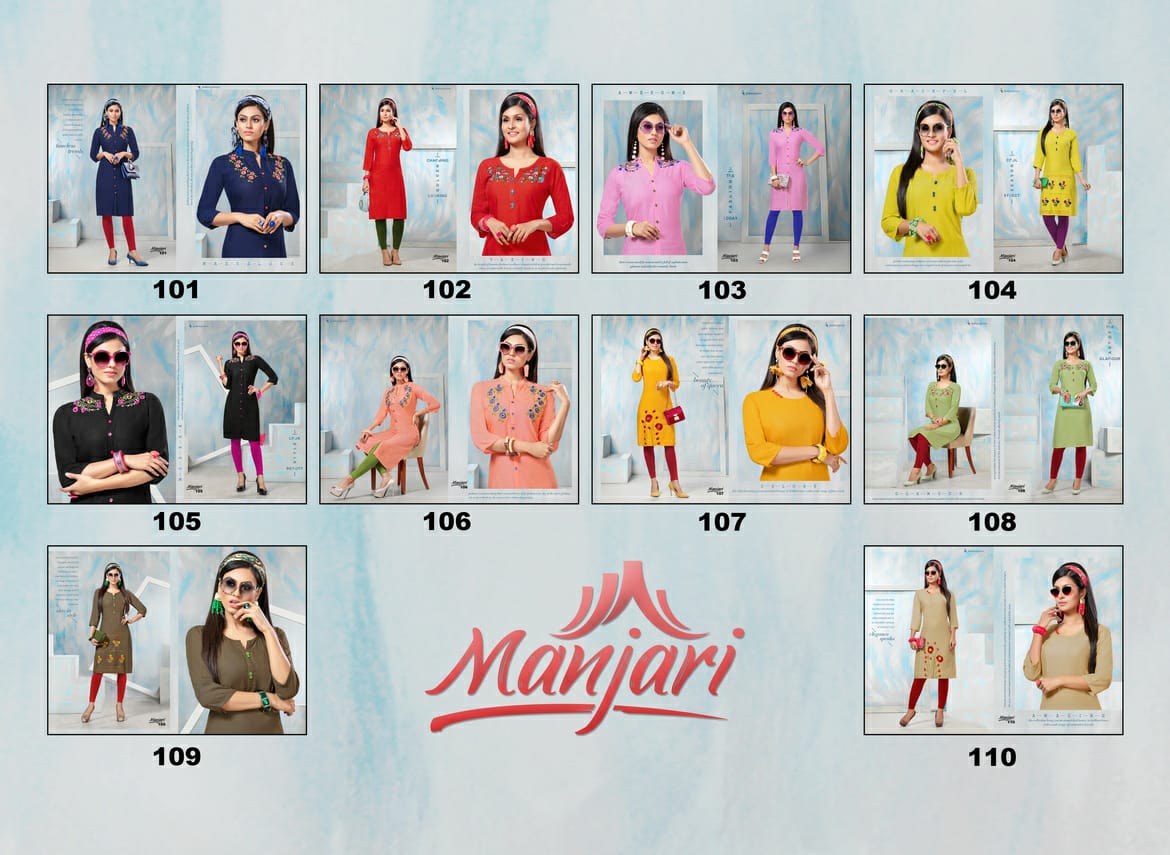 Manjari Casual Wear Kurtis Catalogue
