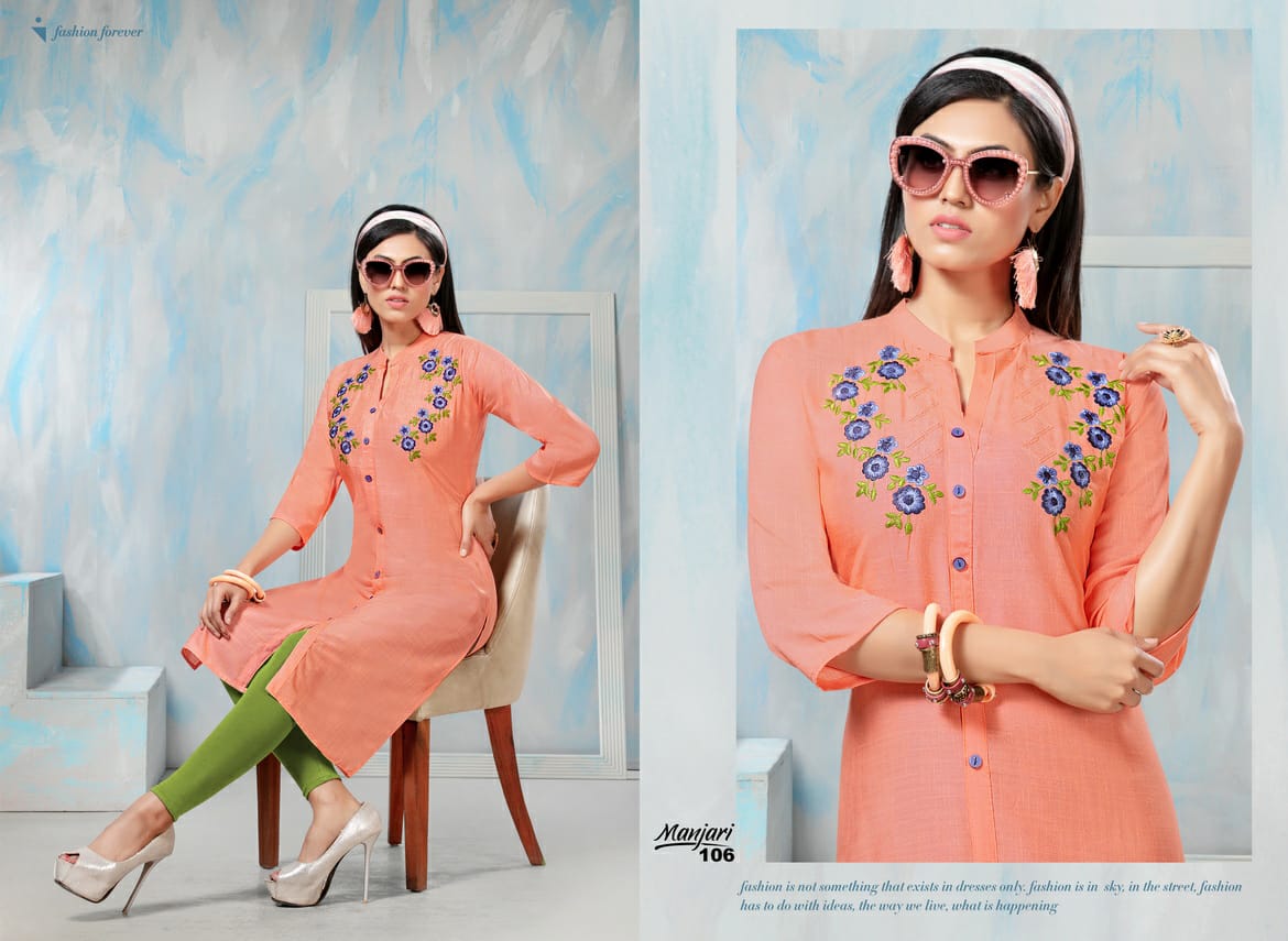 Manjari Casual Wear Kurtis Catalogue