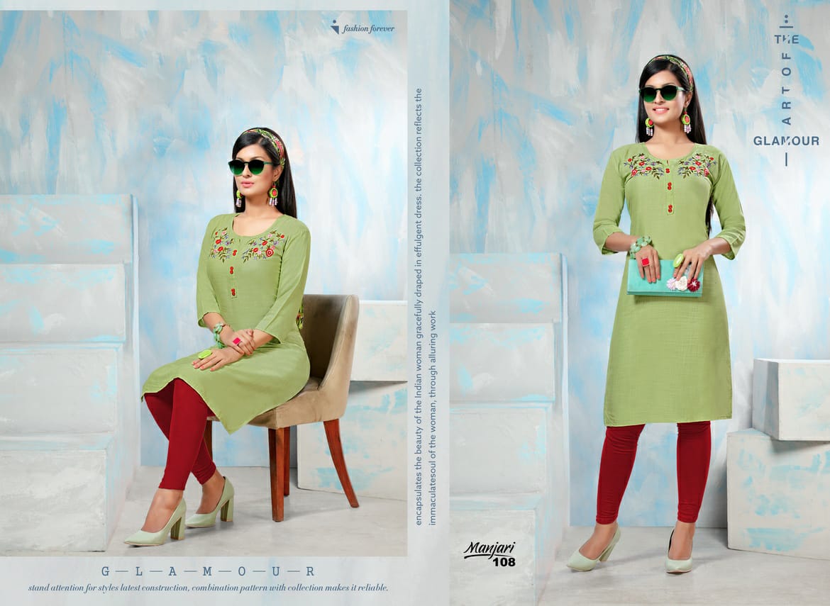 Manjari Casual Wear Kurtis Catalogue