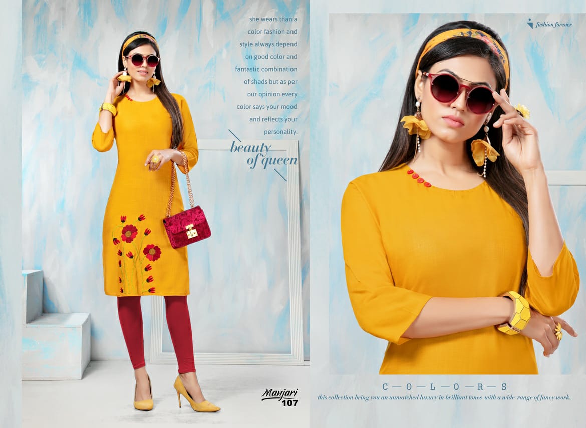 Manjari Casual Wear Kurtis Catalogue
