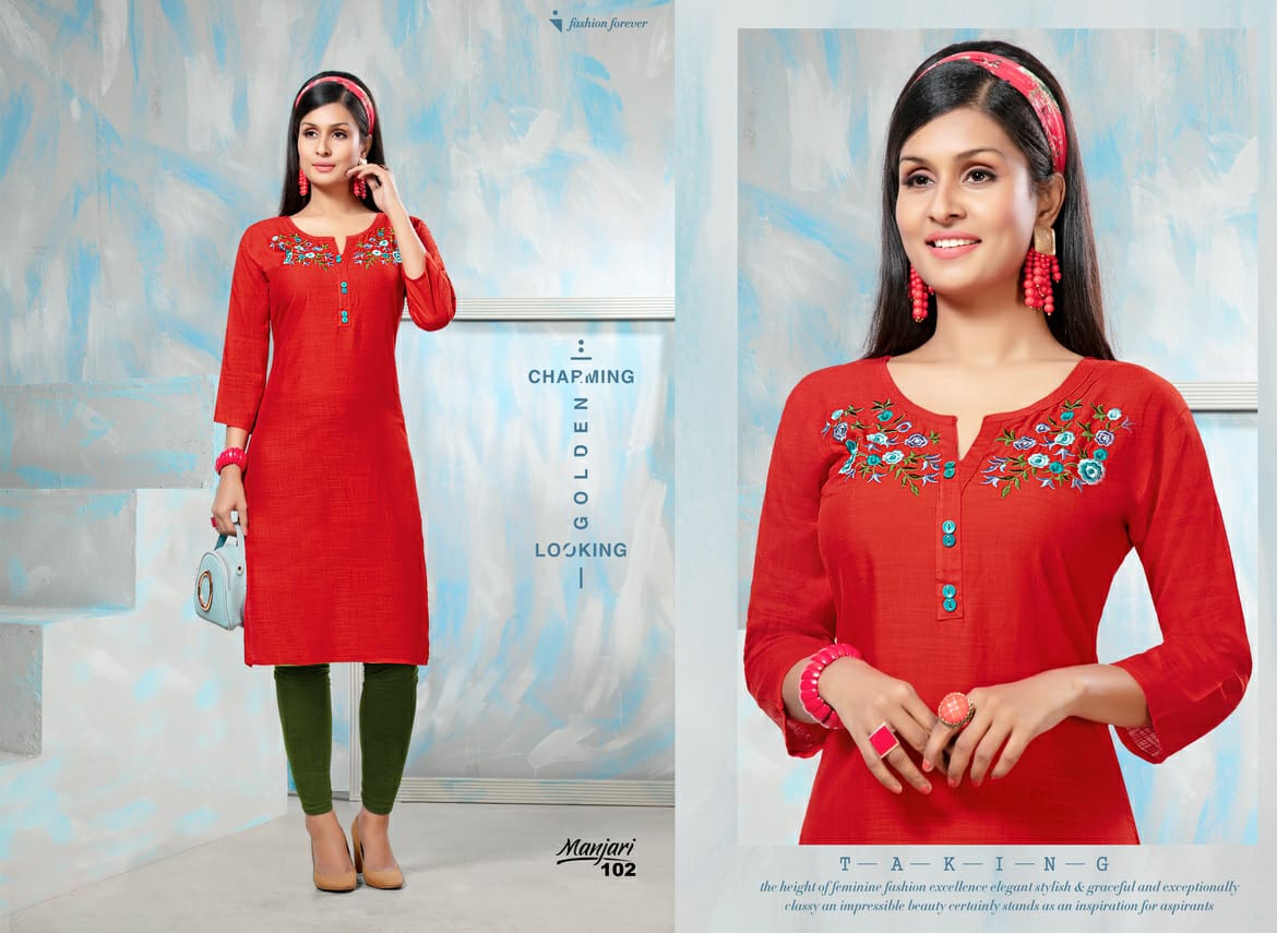 Manjari Casual Wear Kurtis Catalogue