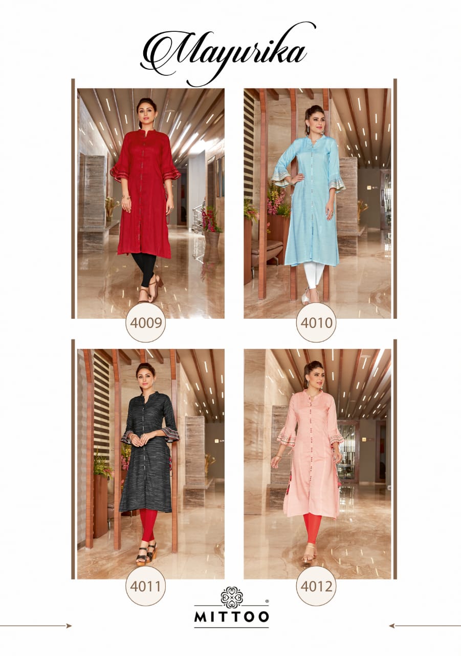 Mittoo Present Mayurika Designer Kurtis Catalogue