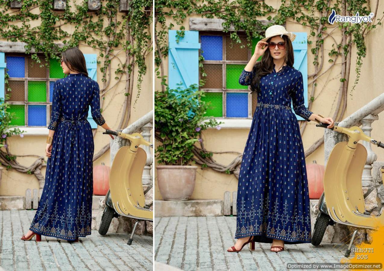 Rangjyoti Present Shruti Vol 2 Long Kurtis Catalogue
