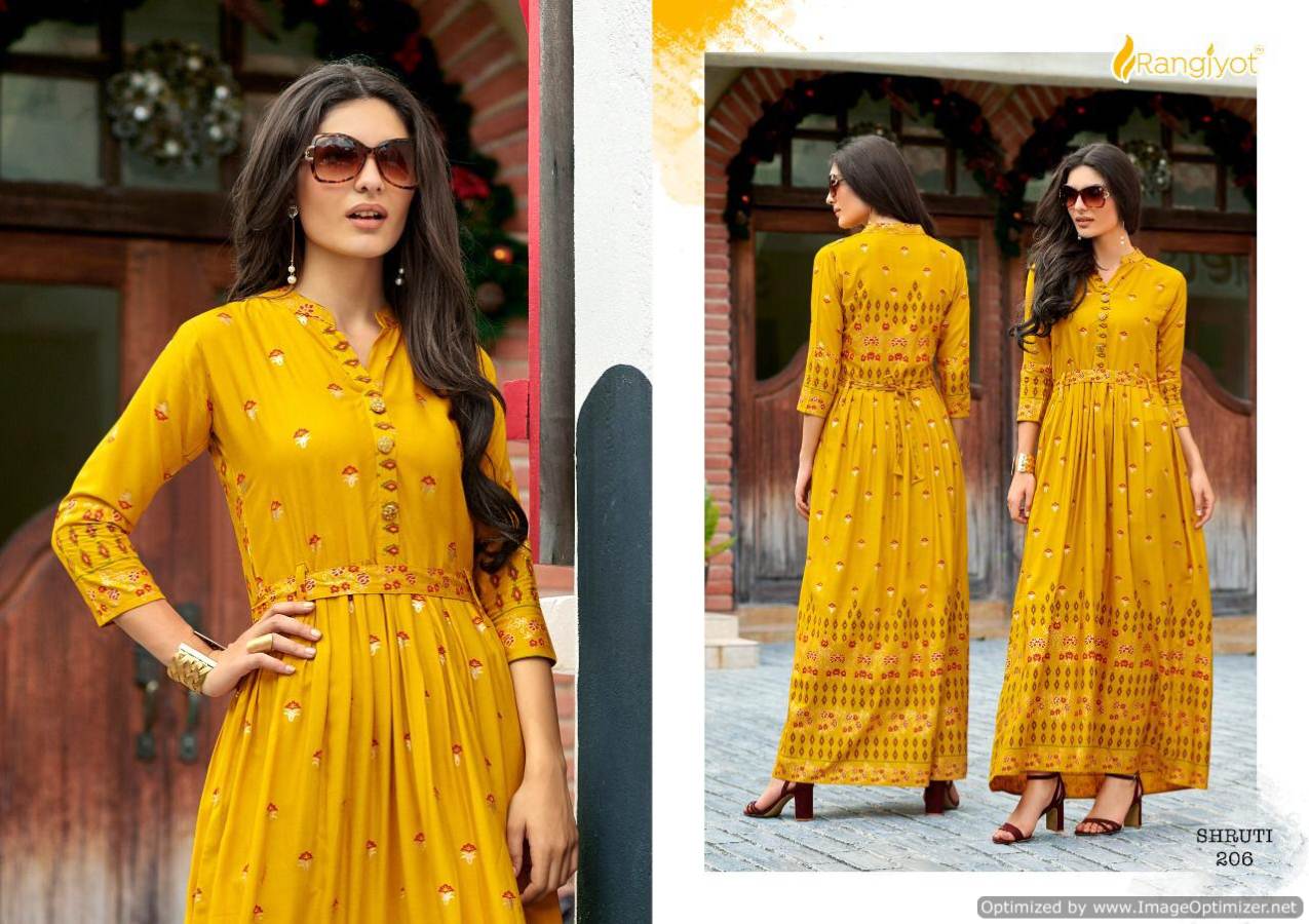 Rangjyoti Present Shruti Vol 2 Long Kurtis Catalogue