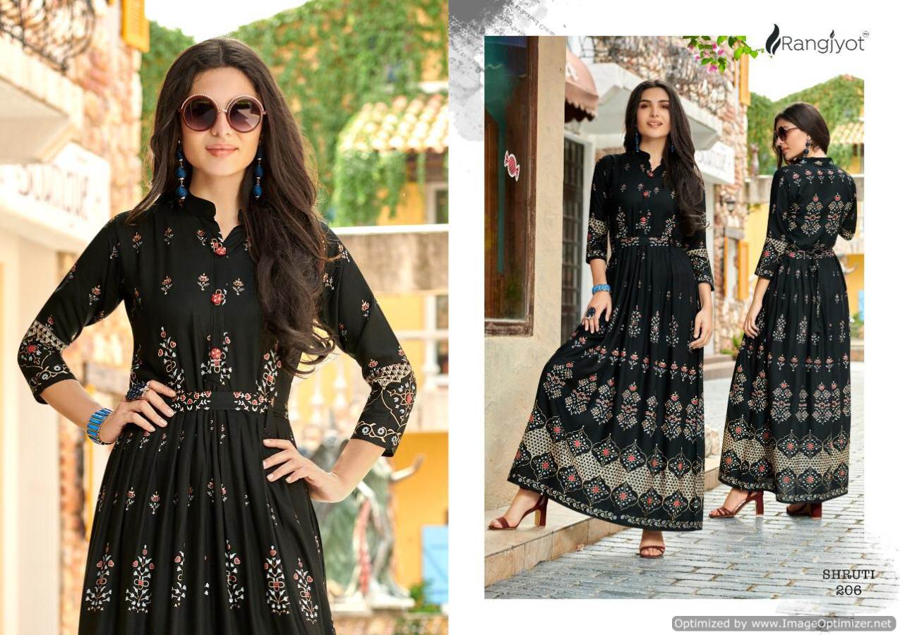 Rangjyoti Present Shruti Vol 2 Long Kurtis Catalogue
