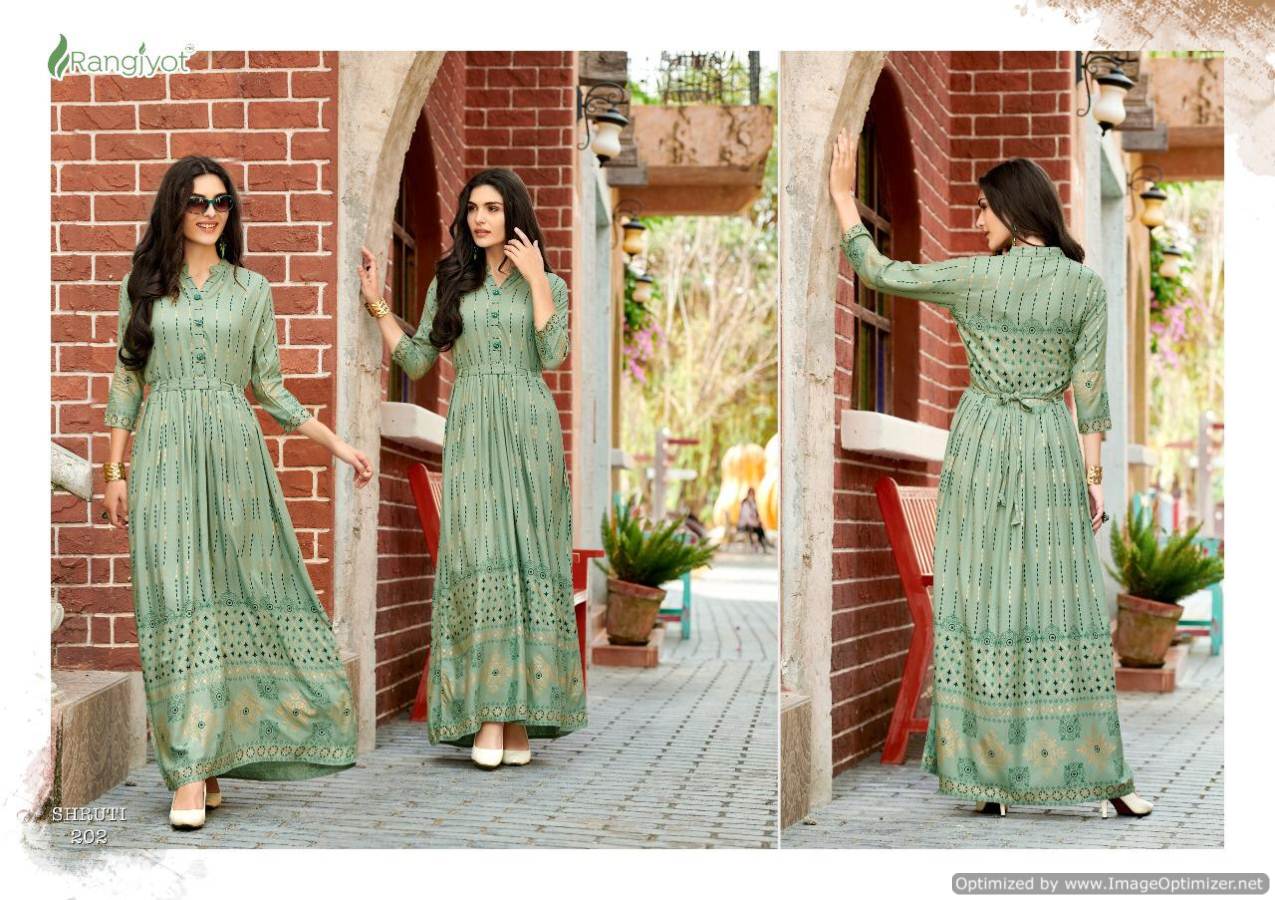 Rangjyoti Present Shruti Vol 2 Long Kurtis Catalogue