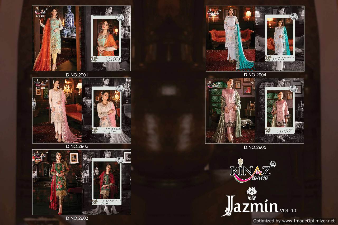 Rinaz Present Jazmin Vol 10 Pakistani Suits Collection