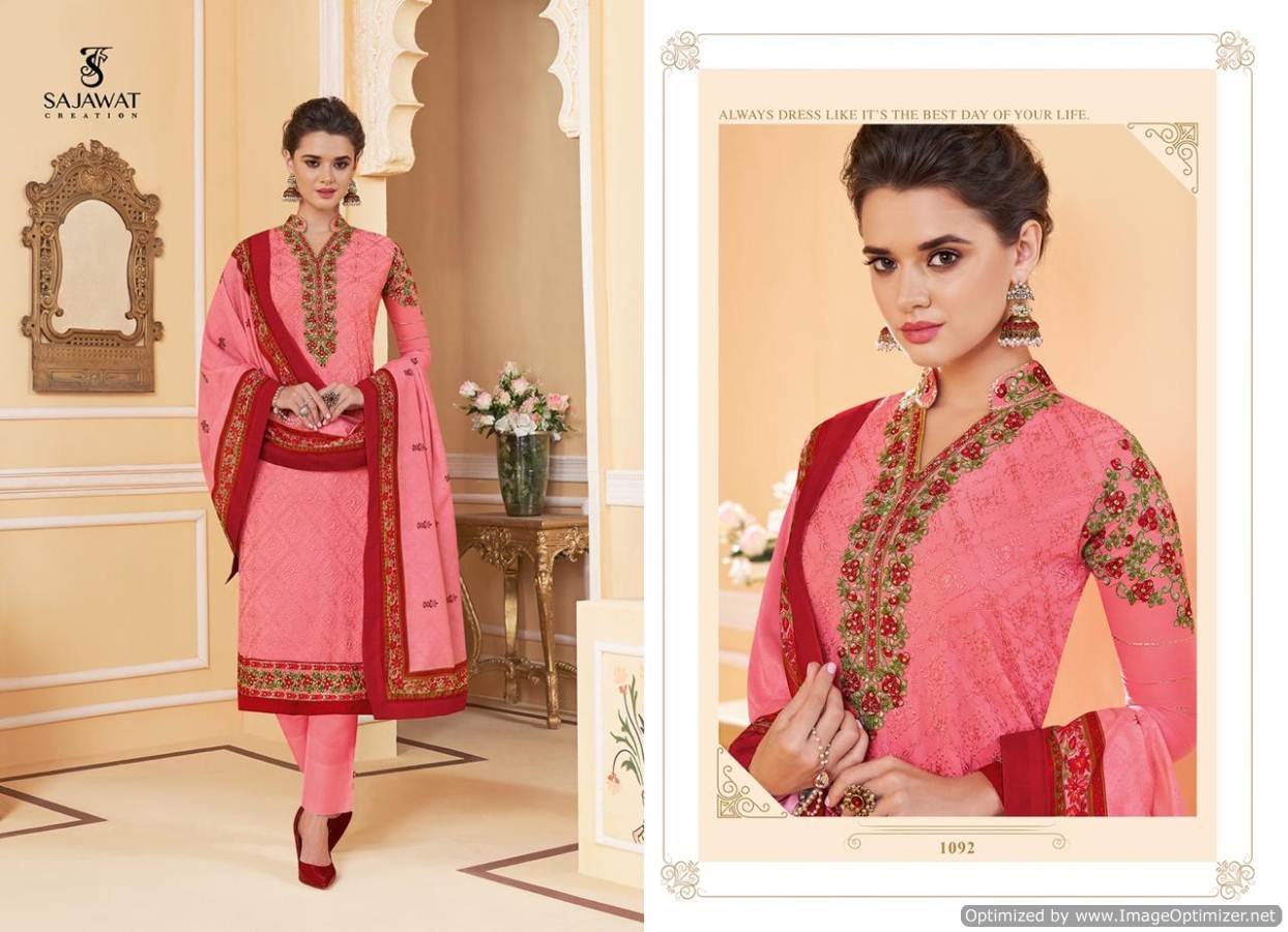Sajawat   Paresent  Lakhnavi 3 Heavy Faux Georgette Lakhnavi Worked Ready Made Collection