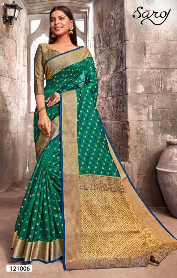 Saroj Present Kesar Silk Festive Wear Banarasi Silk Saree Wholesaler